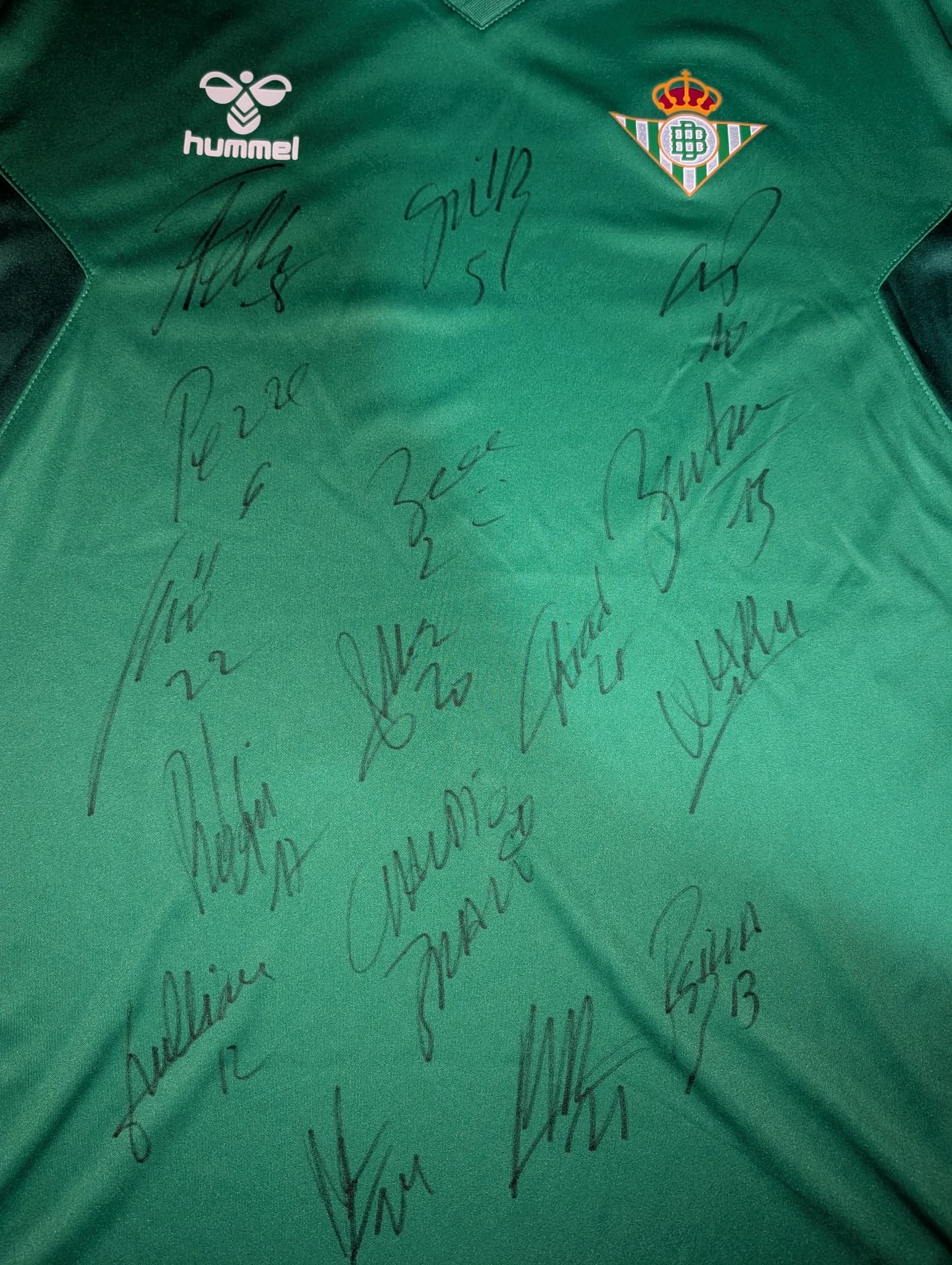 Camiseta Entrenamiento Real Betis Hummel Firmada - Talla M