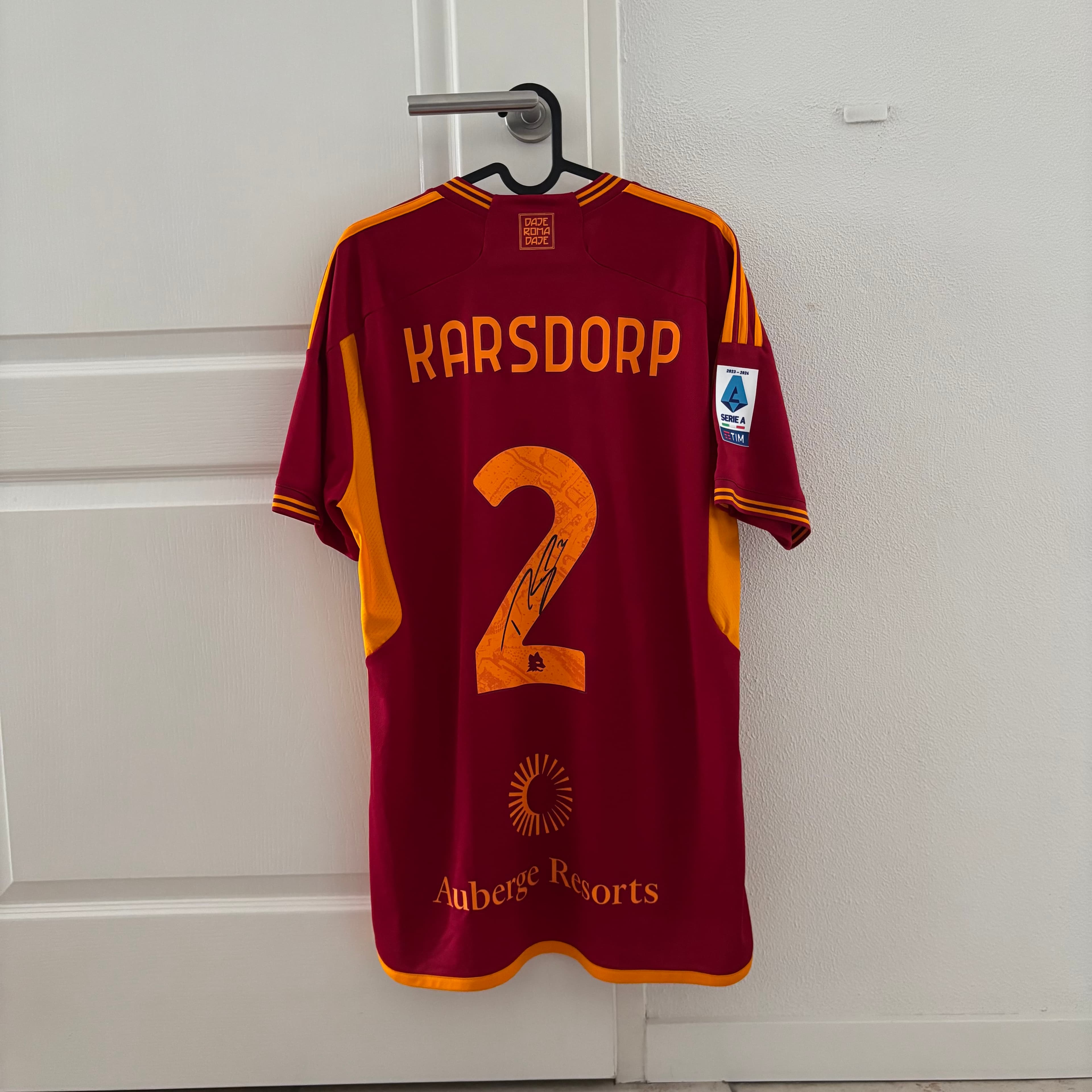 AS Roma 2023-2024 Rick Karsdorp Matchday Match Worn