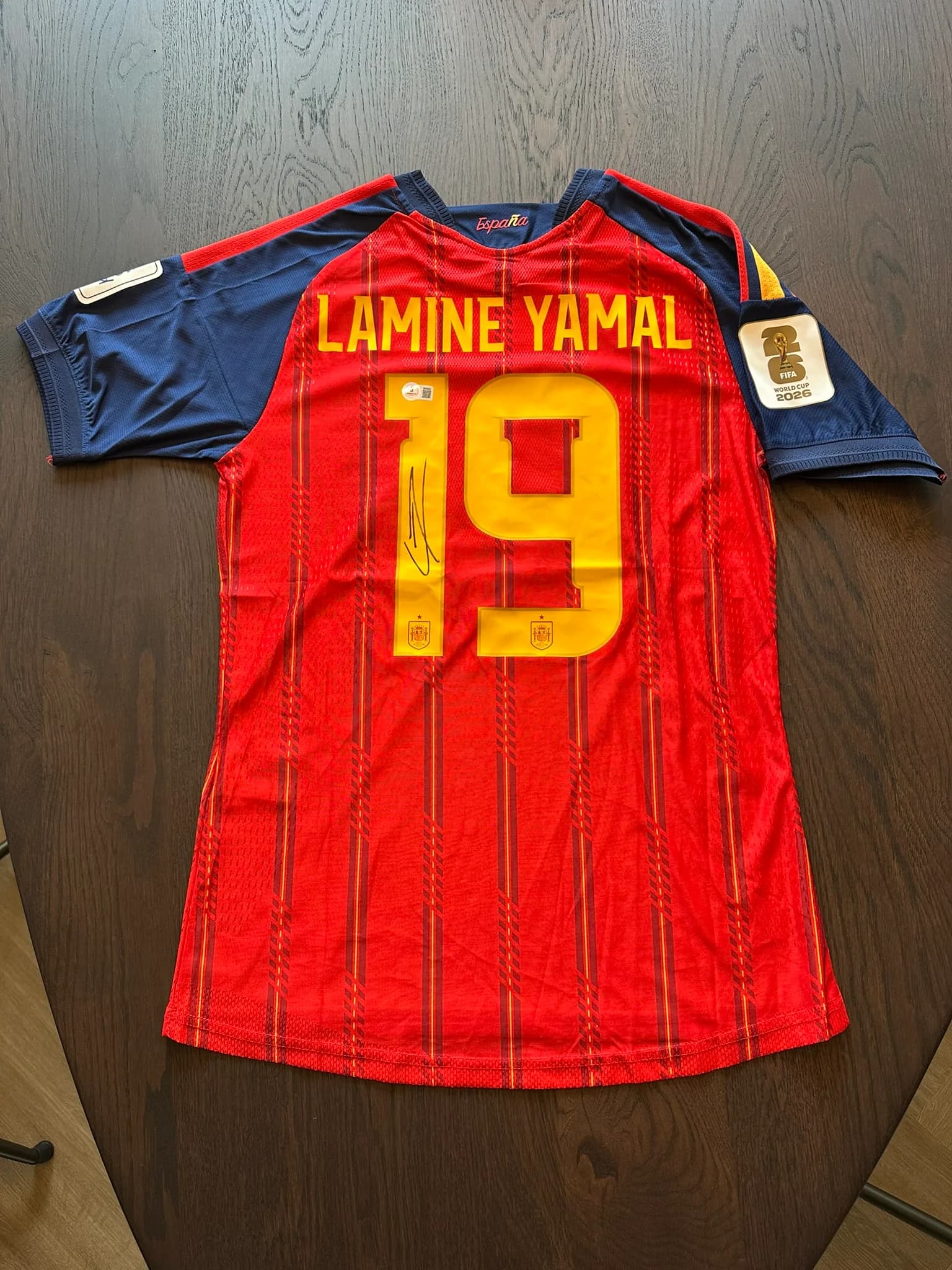 Lamine Yamal signed jersey World Cup final 2026