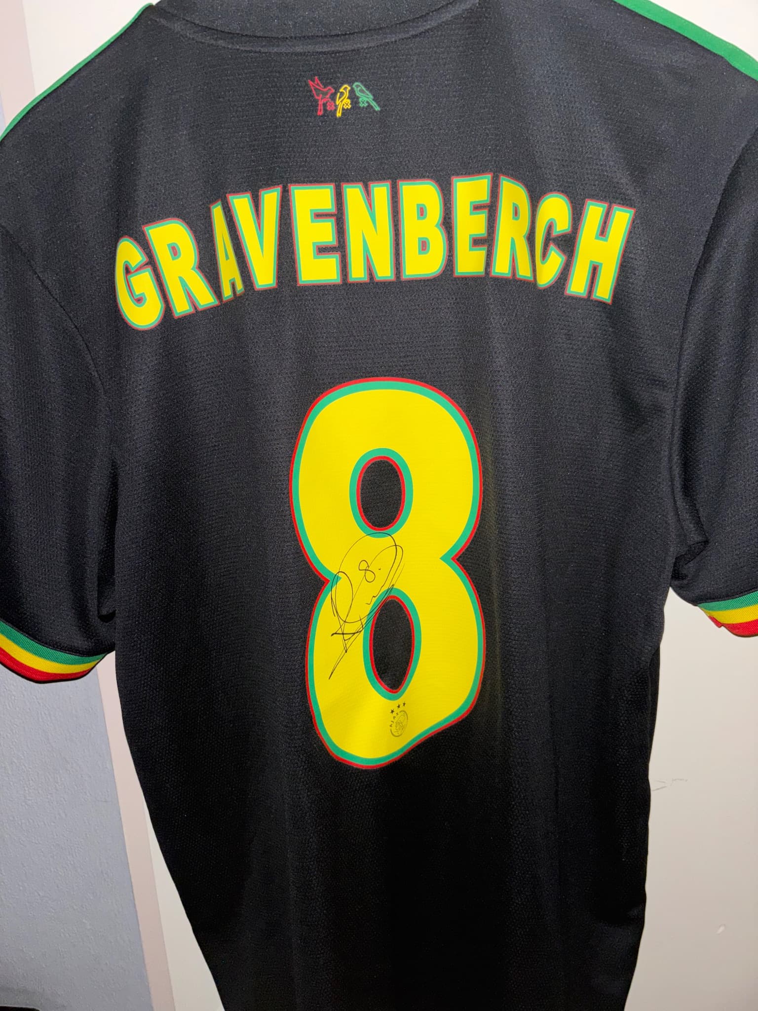 Ajax 2021-2022 third shirt signed by Gravenberch