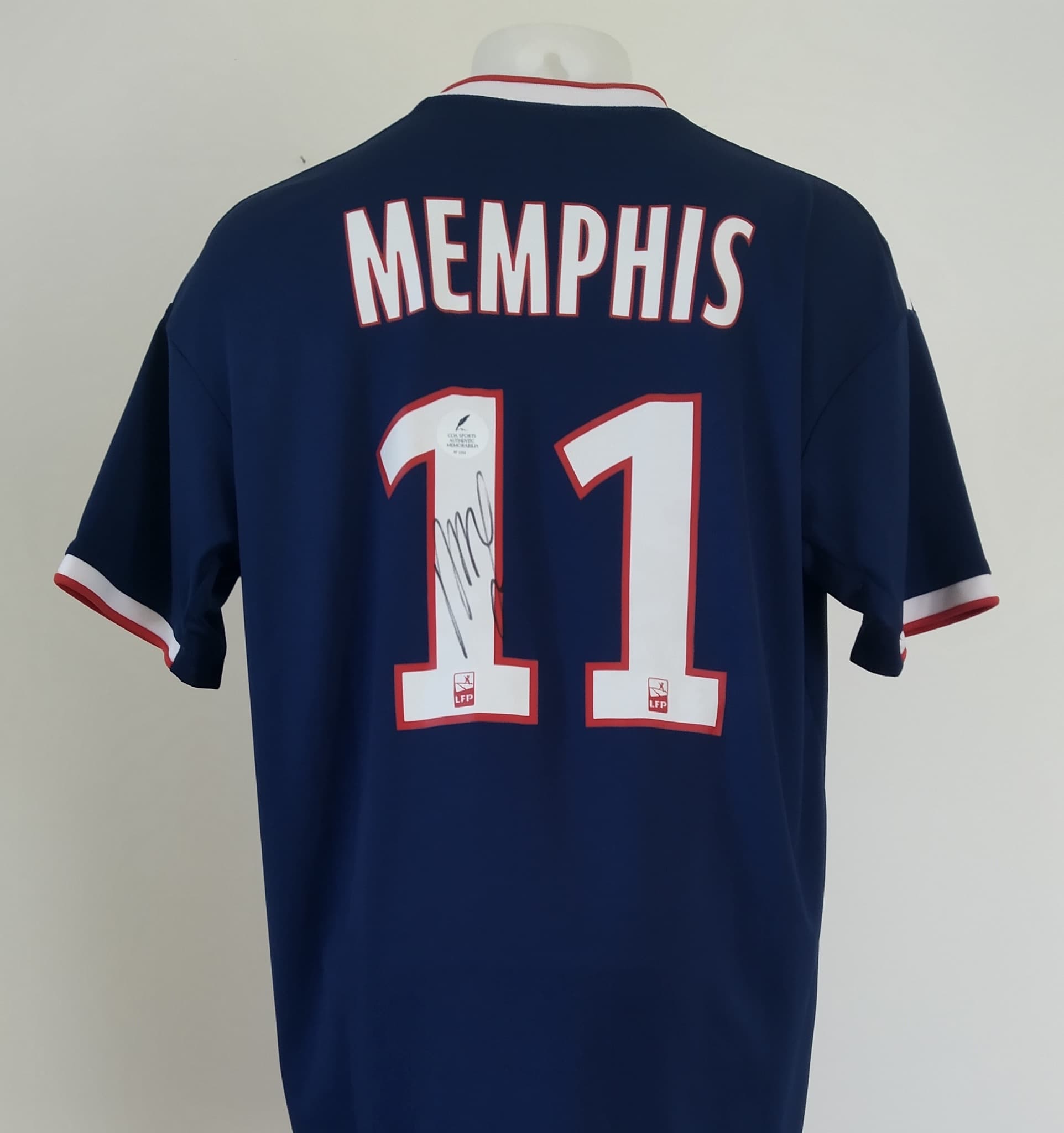 Olympique Lyonnais 2019/20 Away Shirt – Memphis Depay #11 – HAND-SIGNED with COA – Size L