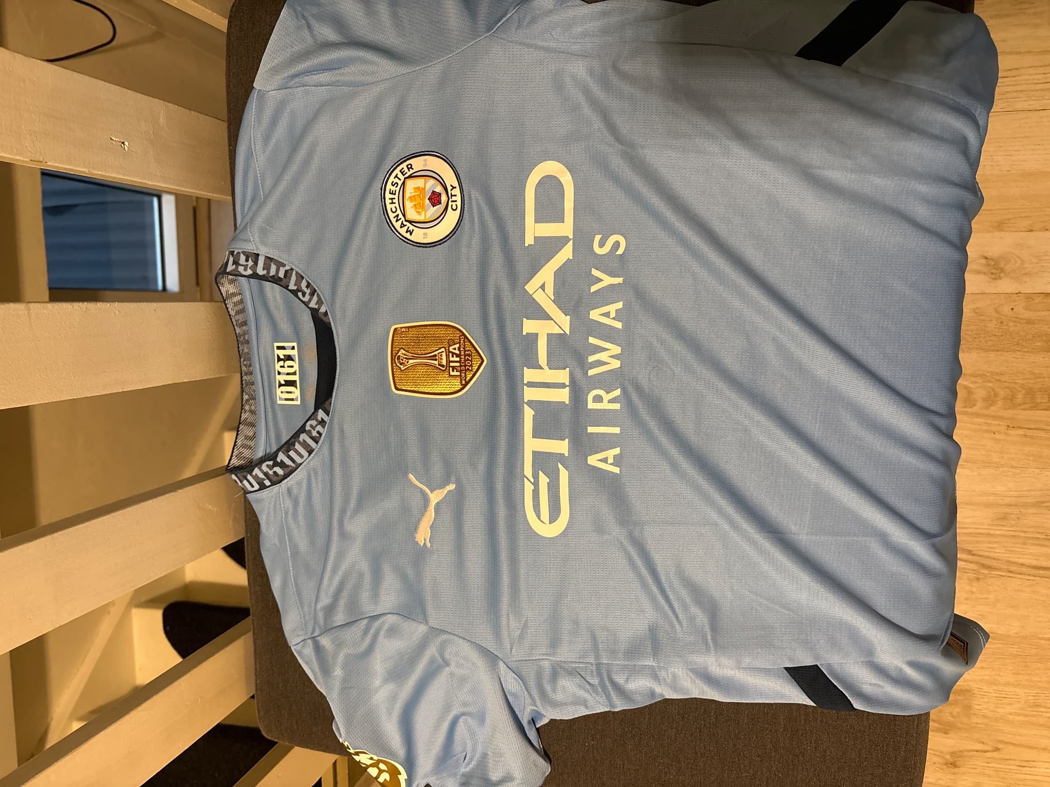 Manchester City 24/25 home kit signed Haaland