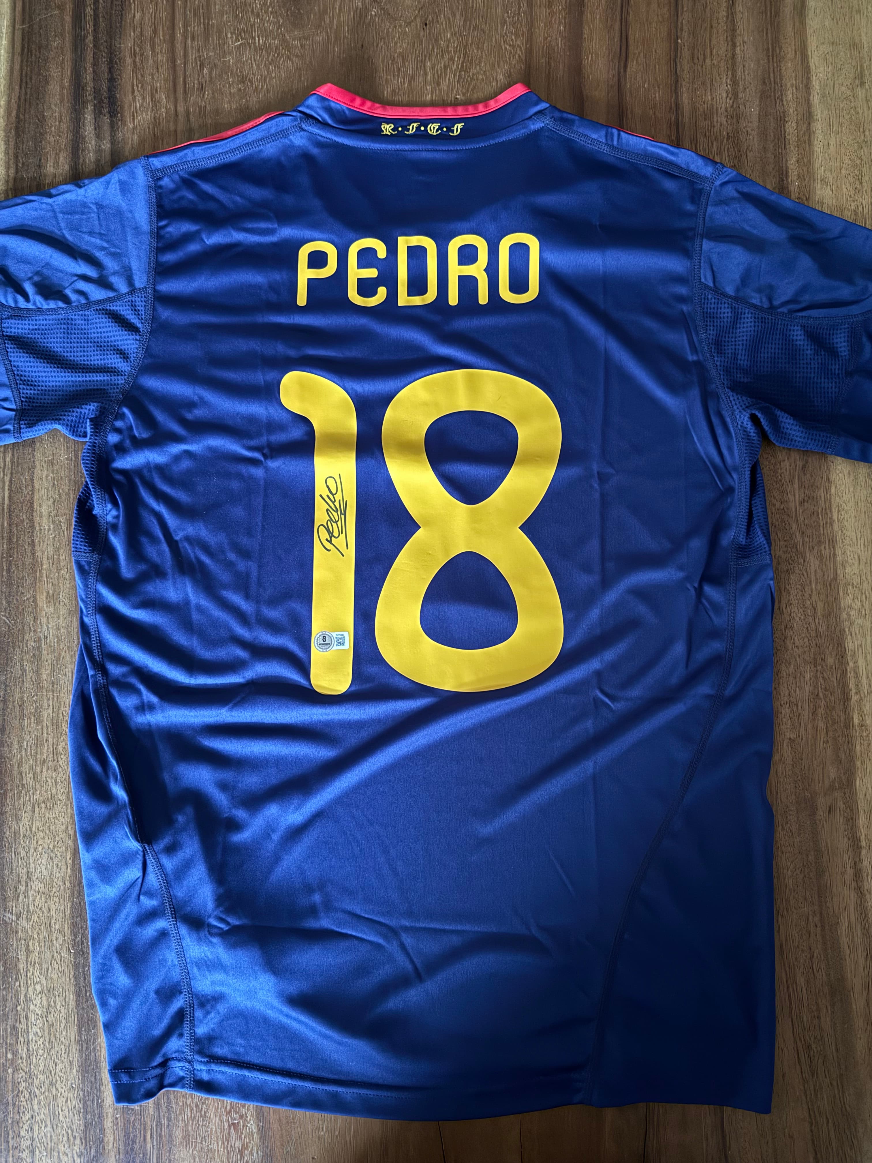 Gesigneerd Spaans nationaal elftal shirt Pedro