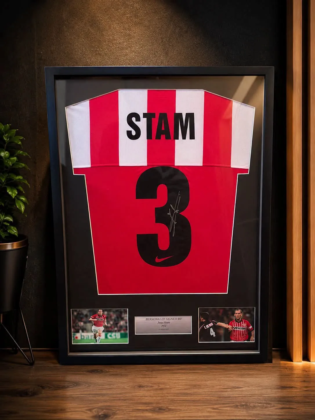 Listed and signed shirt Jaap Stam PSV