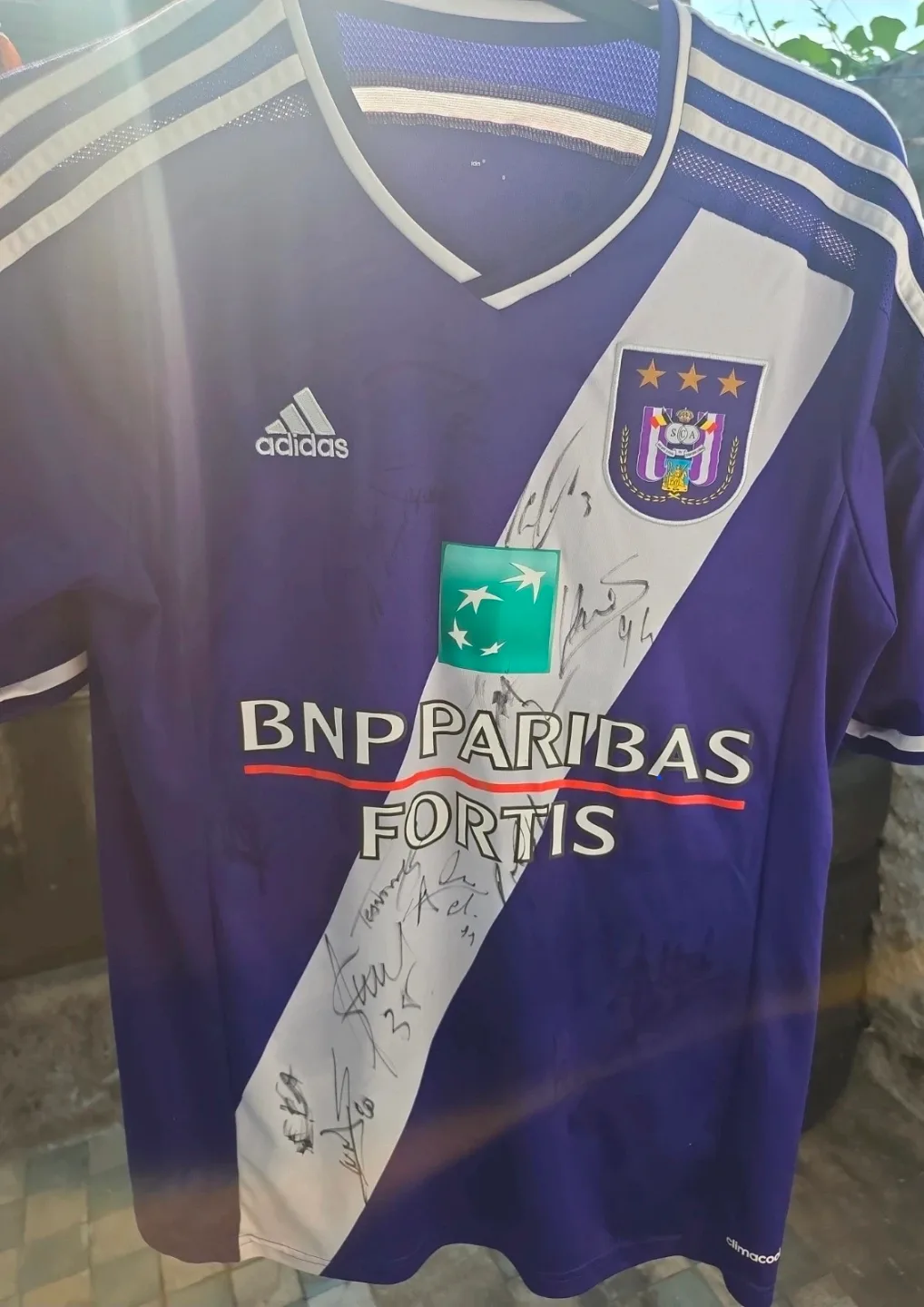 Maillot rsc anderlecht signé