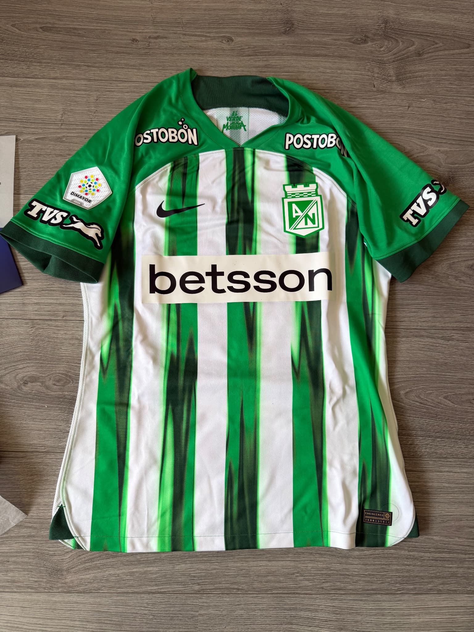 Atletico Nacional 2024 s. Guzman home shirt