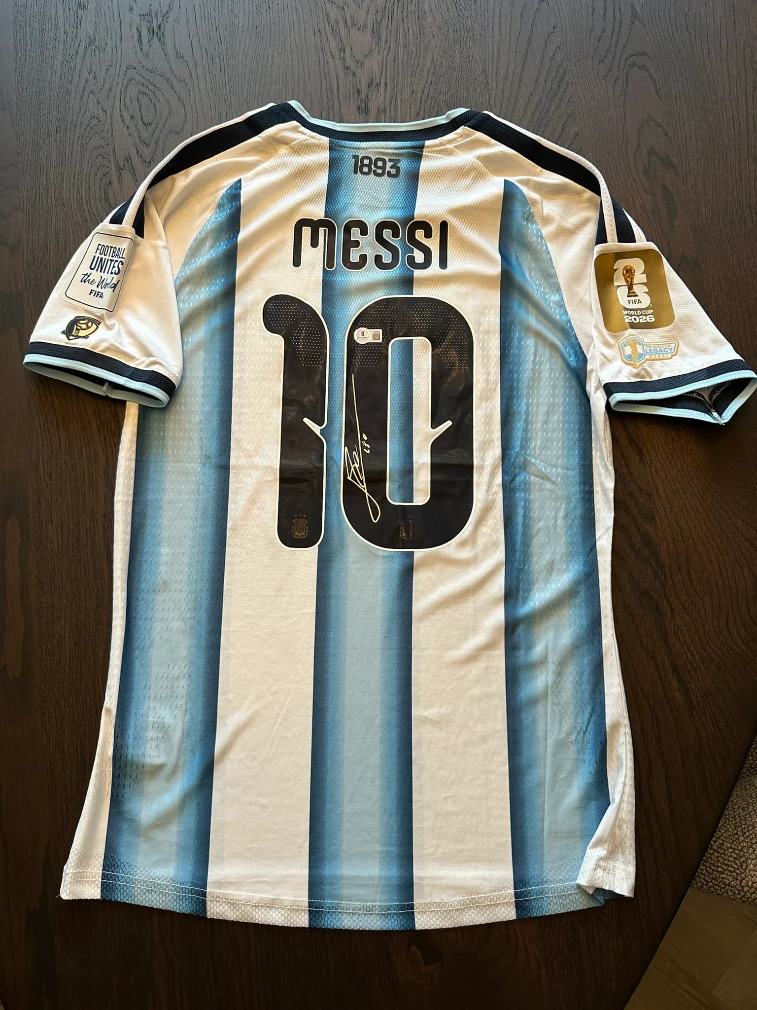 Lionel Messi signed jersey World Cup final 2026