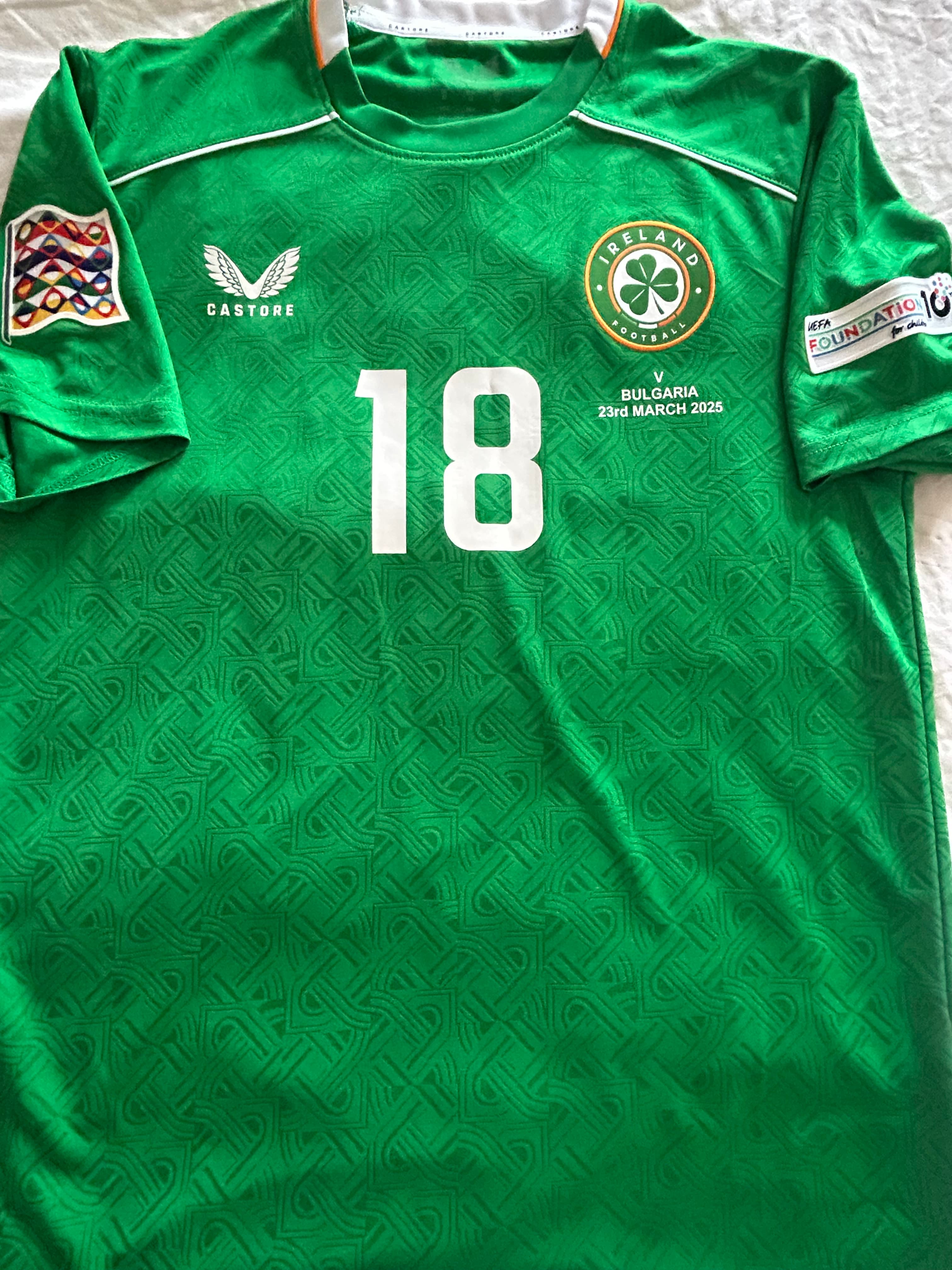 Matchworn shirt Ierland