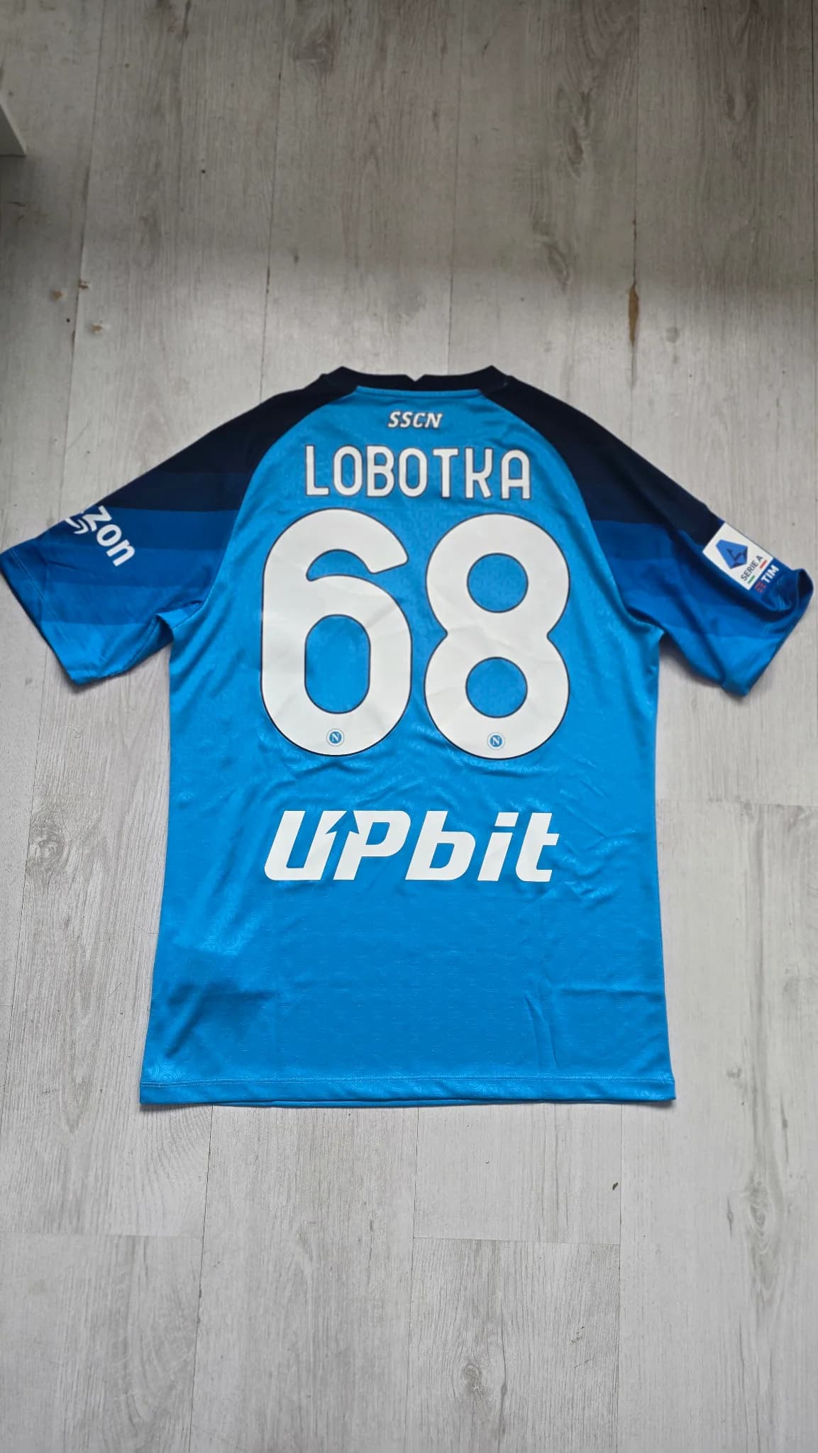 SSC Napoli Match Worn/issue Shirt Lobotka 68 - 2022/2023 + Memorabid Certificaat - Maat