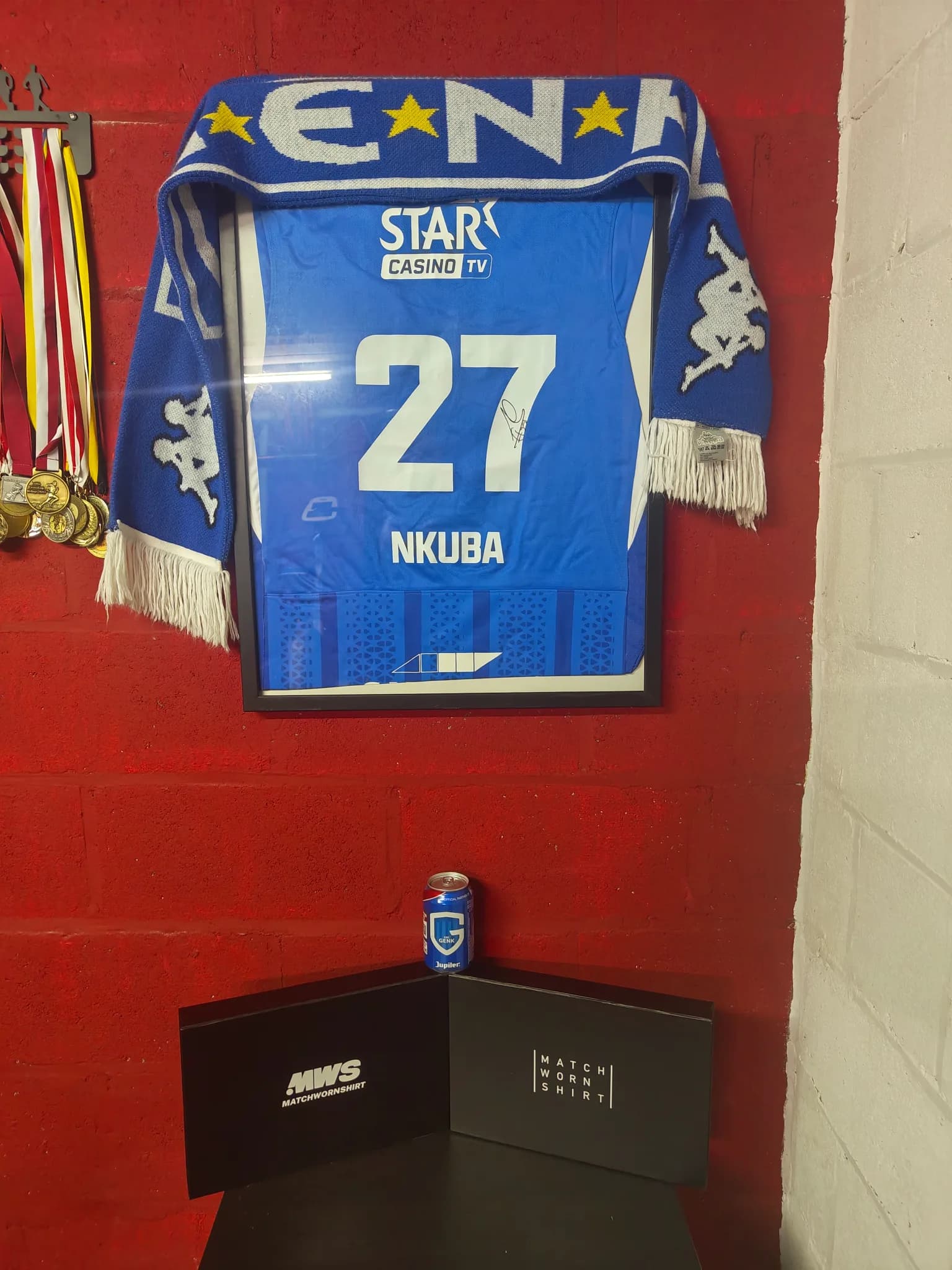 Match issued shirt en gesigneerd - Ken Nkuba / KRC Genk