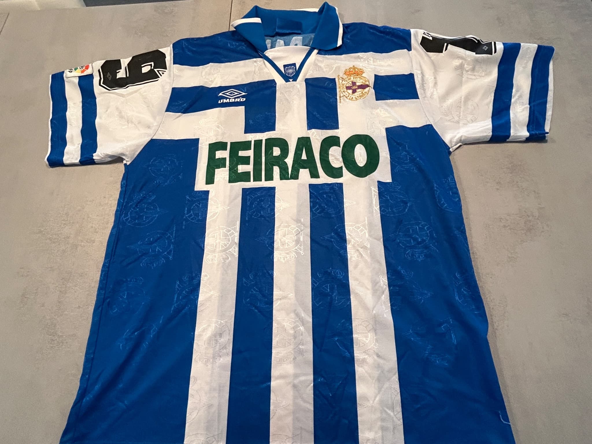 Deportivo La Coruña 1996/97 Umbro – Aldana #19 – Player Issue