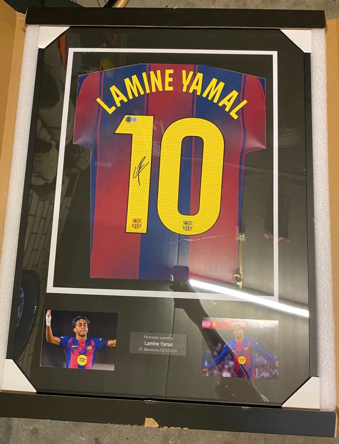 Gesigneerd Lamine Yamal FC Barcelona Shirt – Ingelijst + Beckett COA