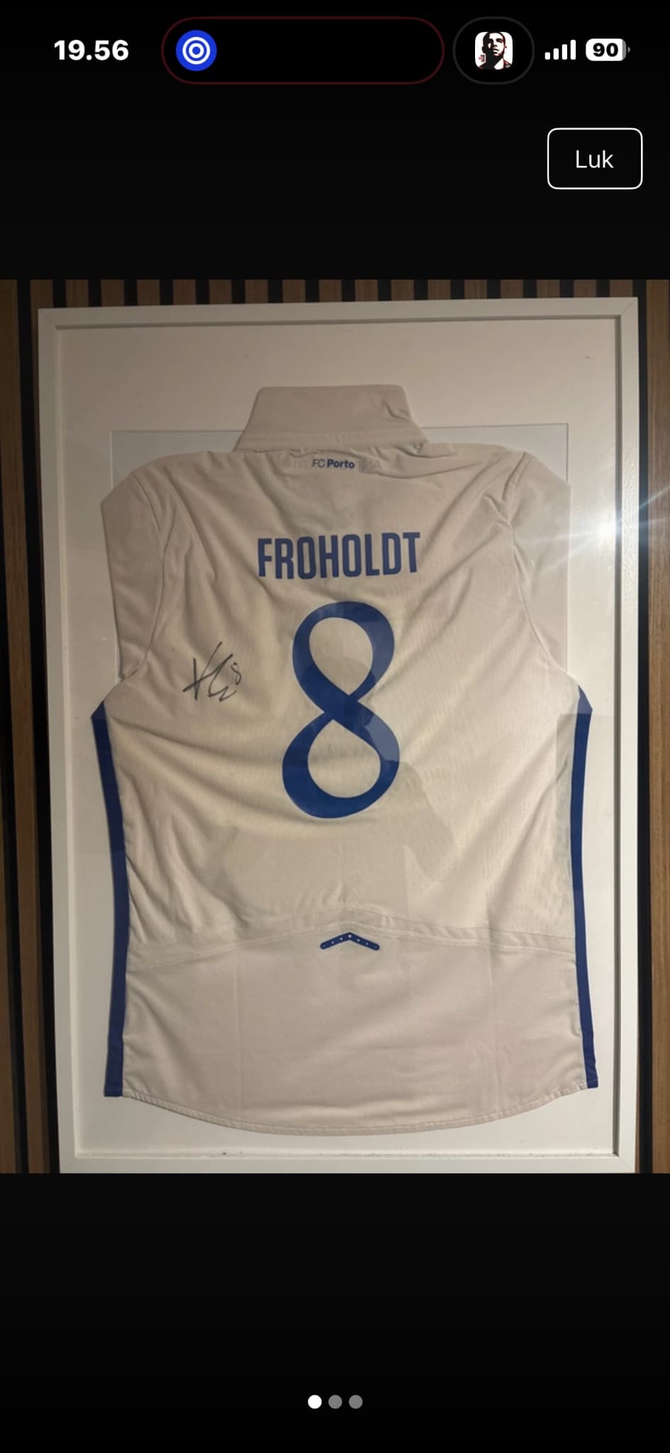 Porto Fc 25/26 match worn and signed Victor Froholdt shirt