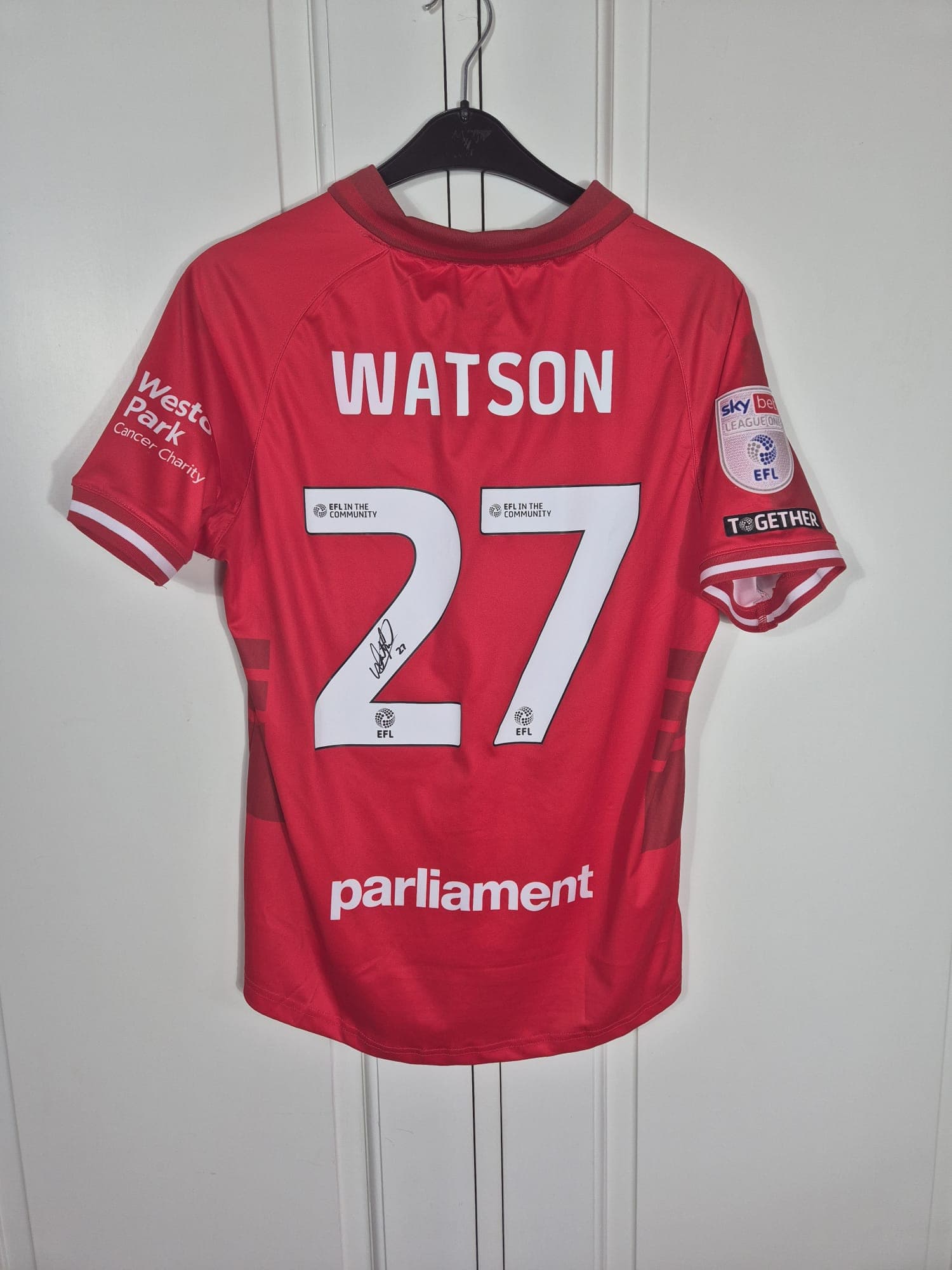 barnsley Tennai Watson home shirt 25/26