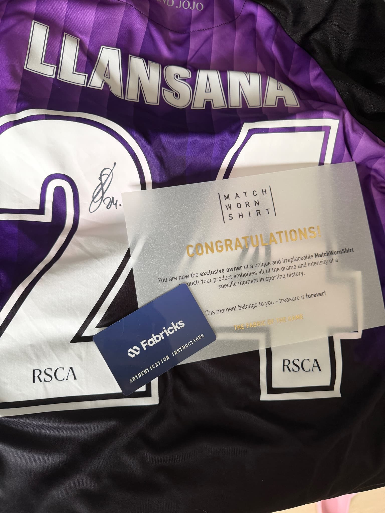 Match worn shirt europees RSCA 2025/2026 Enric Llansana